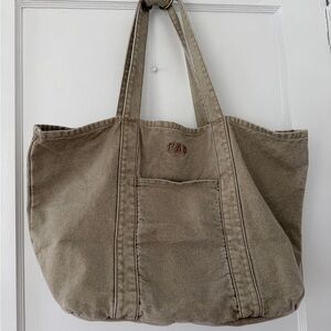 GAP Canvas Cotton Tote Bag in Khaki